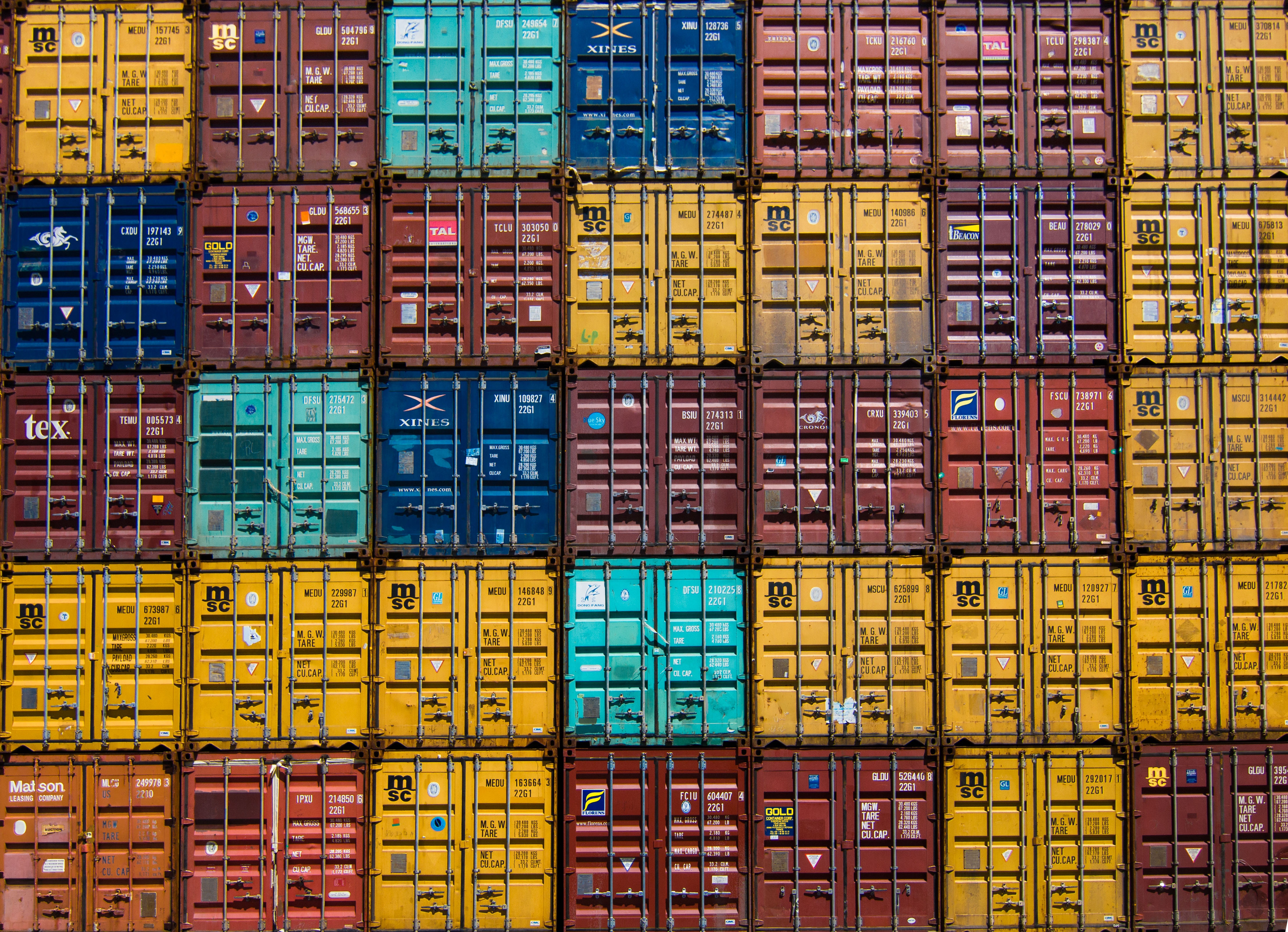 Stack of containers
