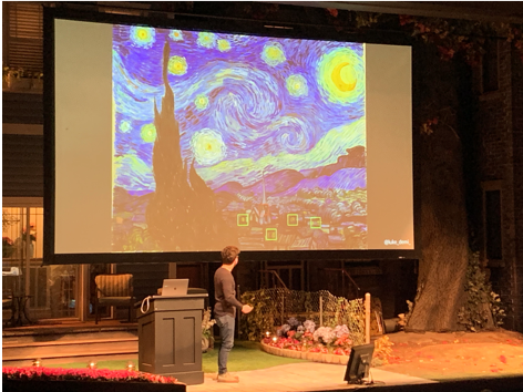 Luke Demi of Coinbase uses Vang Gogh's Starry Night as an example of the importance of context.